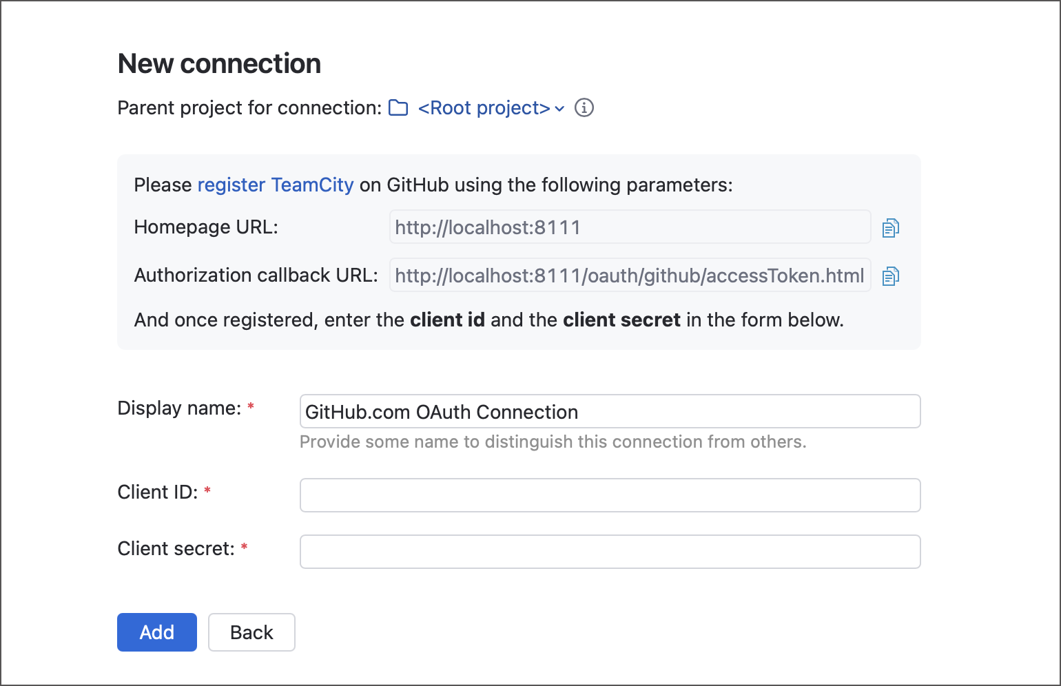 New GitHub.com connection