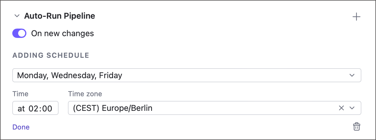 Configure triggers in pipelines