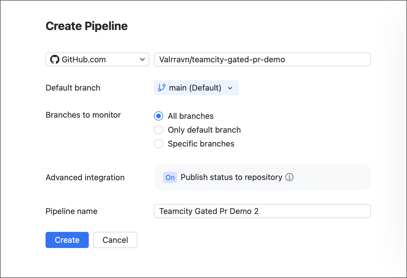 Create Pipeline with CSP
