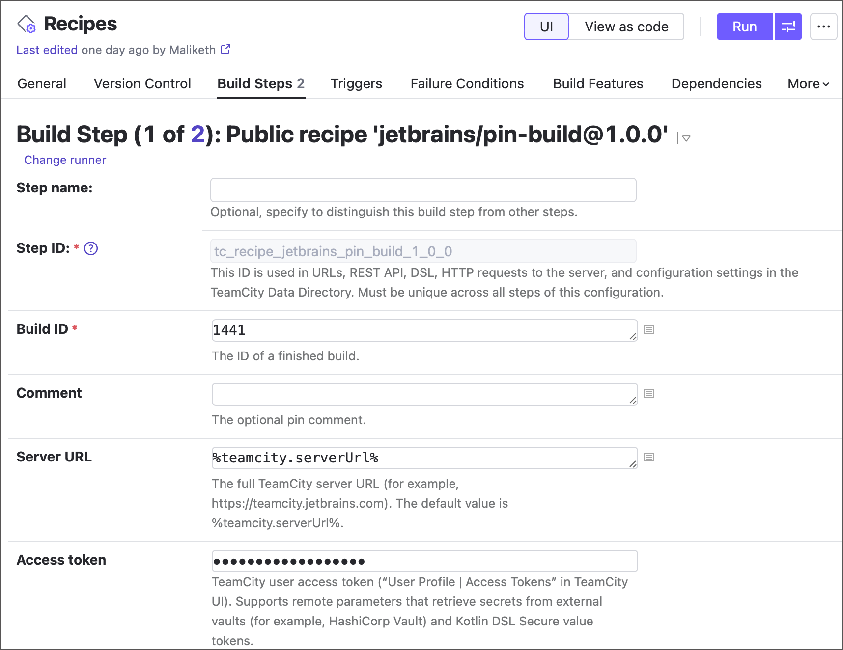 Inputs customization for recipes Inputs customization for recipes
