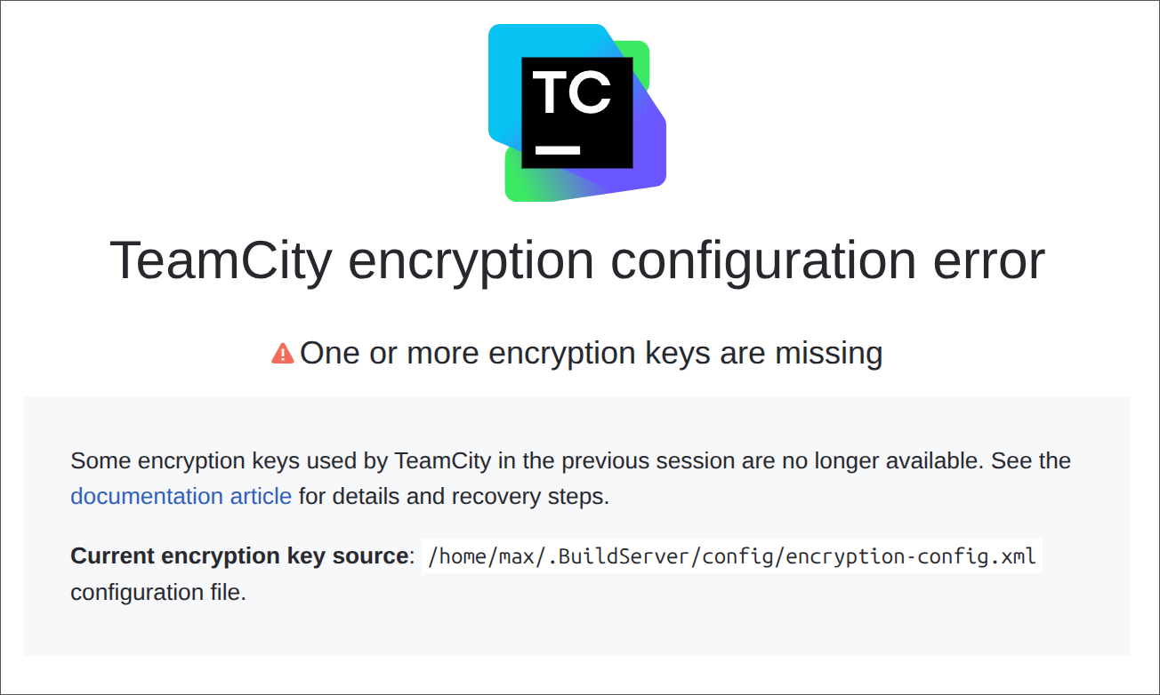 Server startup error Server startup error