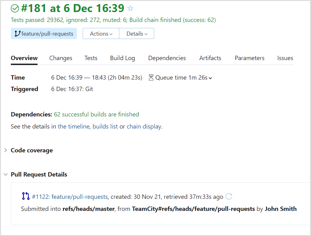 Build Overview - Pull Request Details Build Overview - Pull Request Details