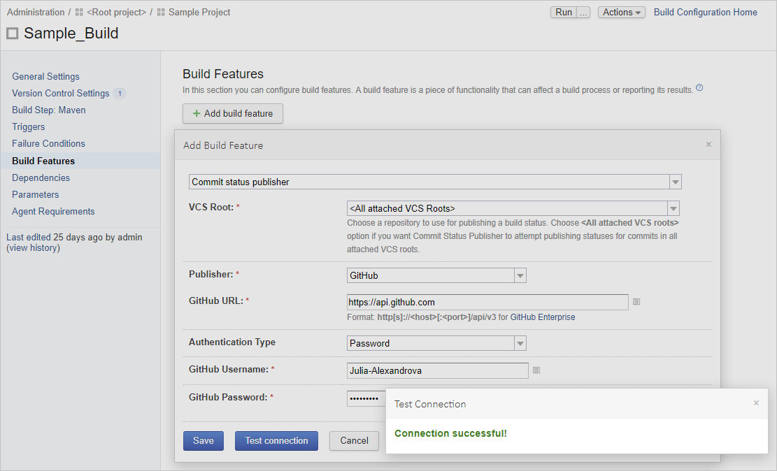 Testing connection to GitHub Testing connection to GitHub