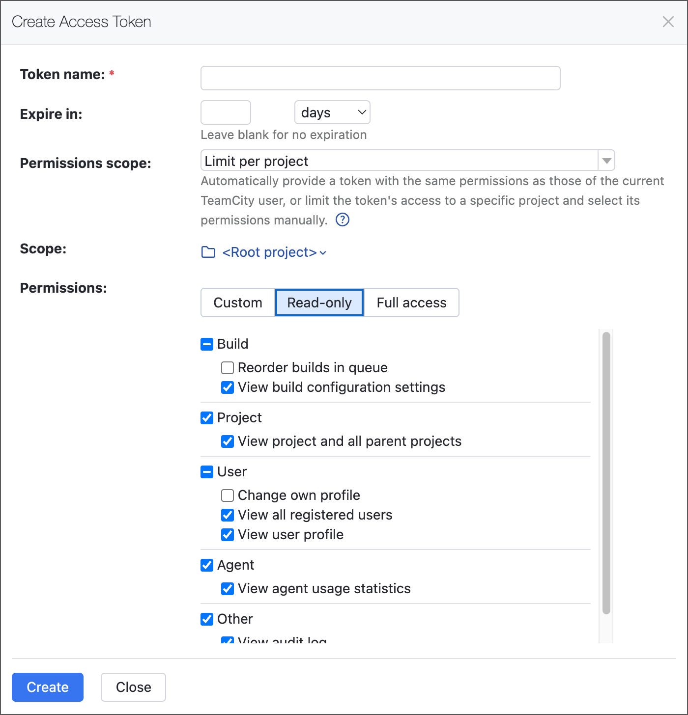 Create an access token