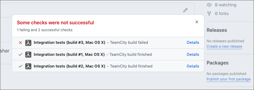 CSP statuses in GitHub