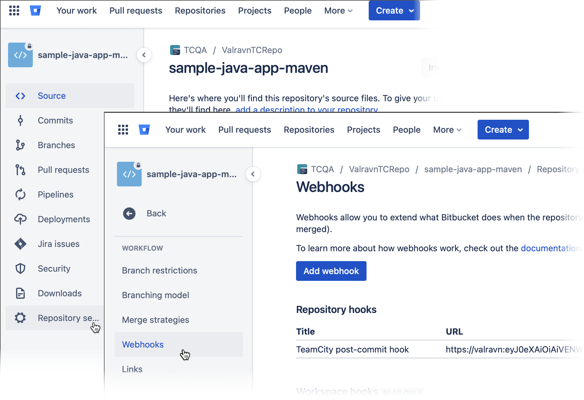 Create webhooks in BB Cloud Create webhooks in BB Cloud