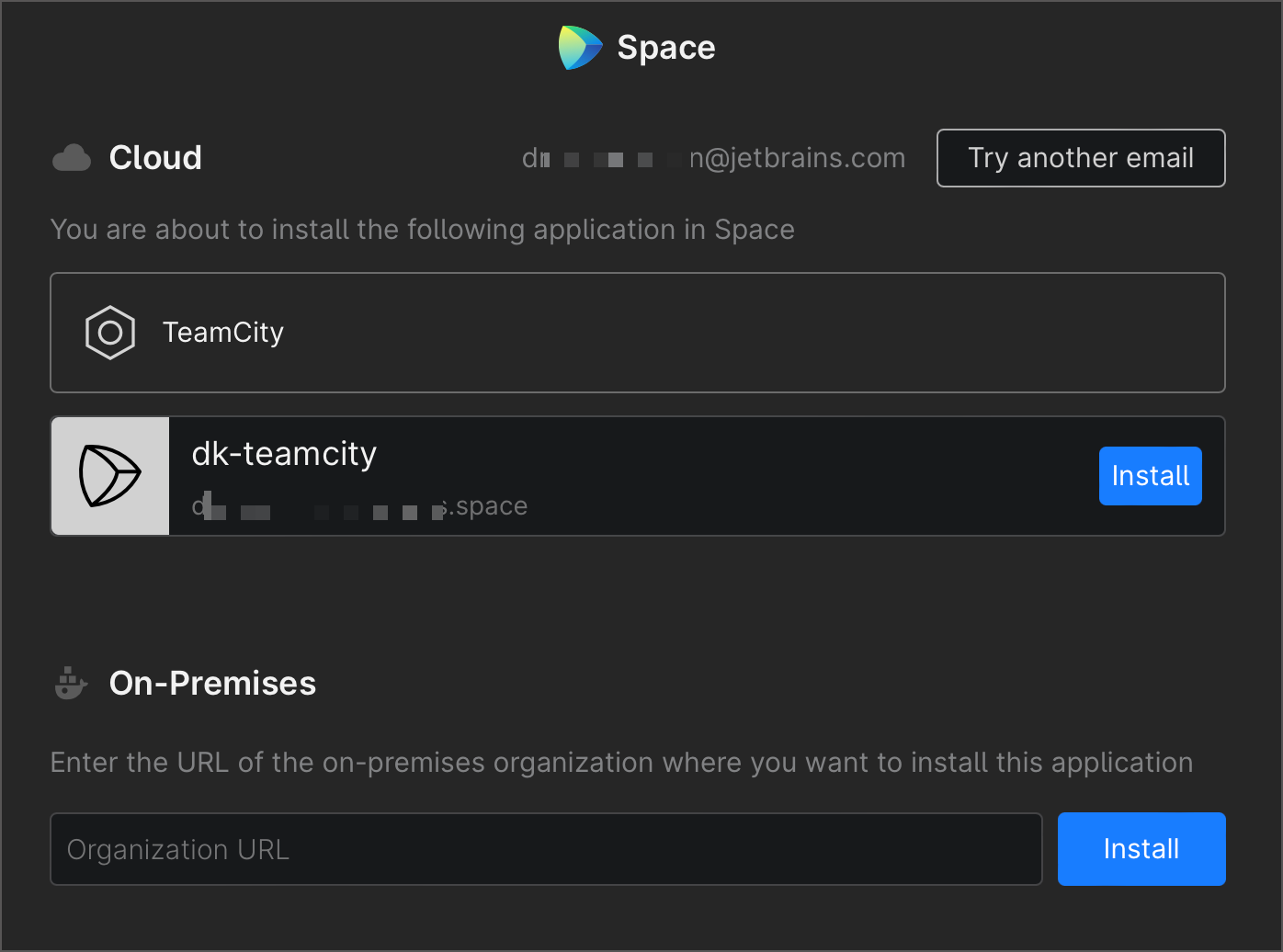 Choose Space Instance Choose Space Instance
