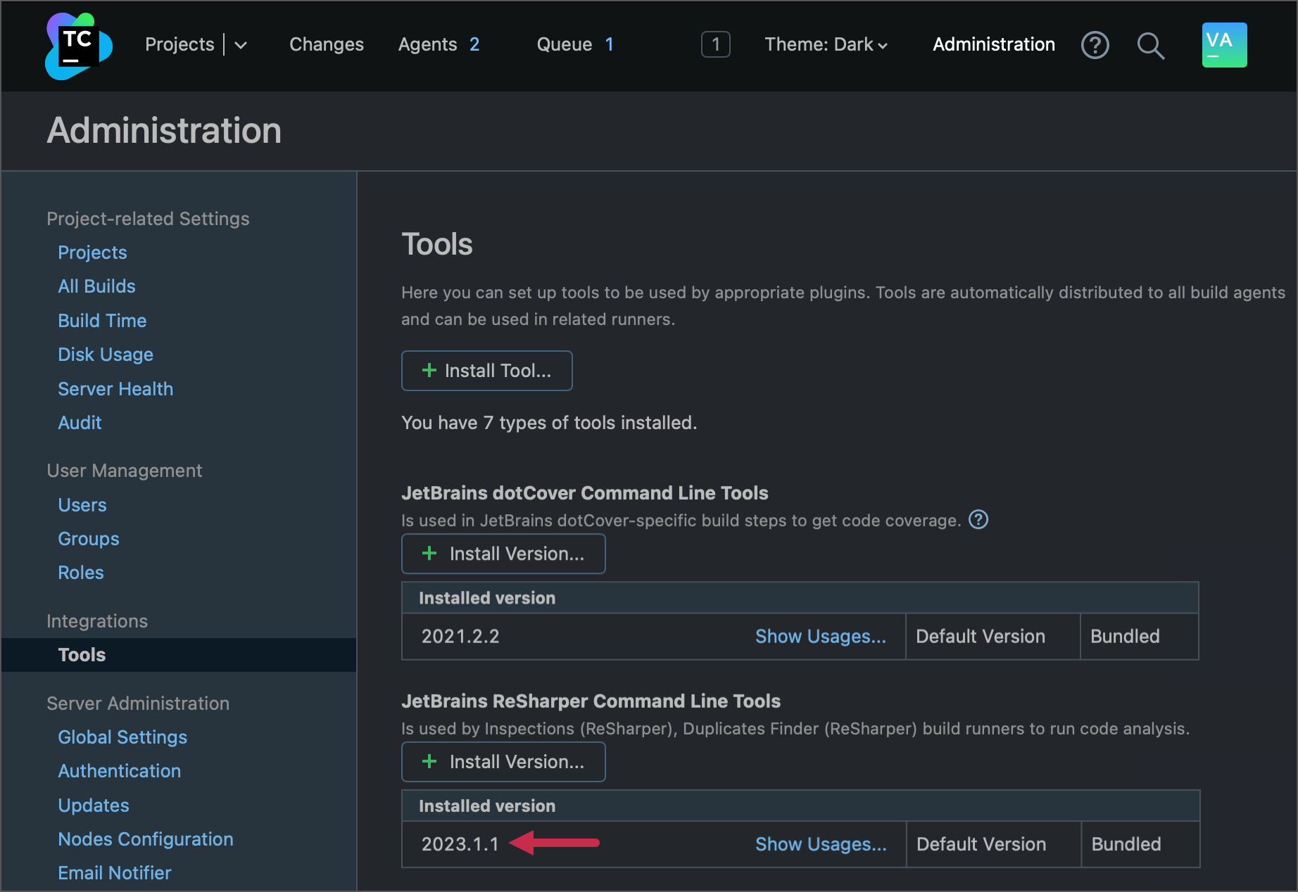 Check the version of installed Resharper tools Check the version of installed Resharper tools