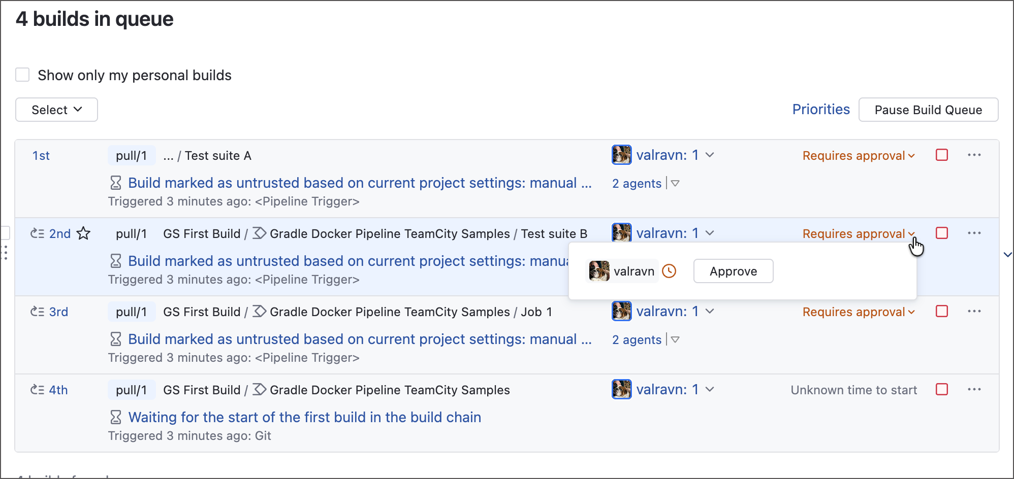 Build approvals