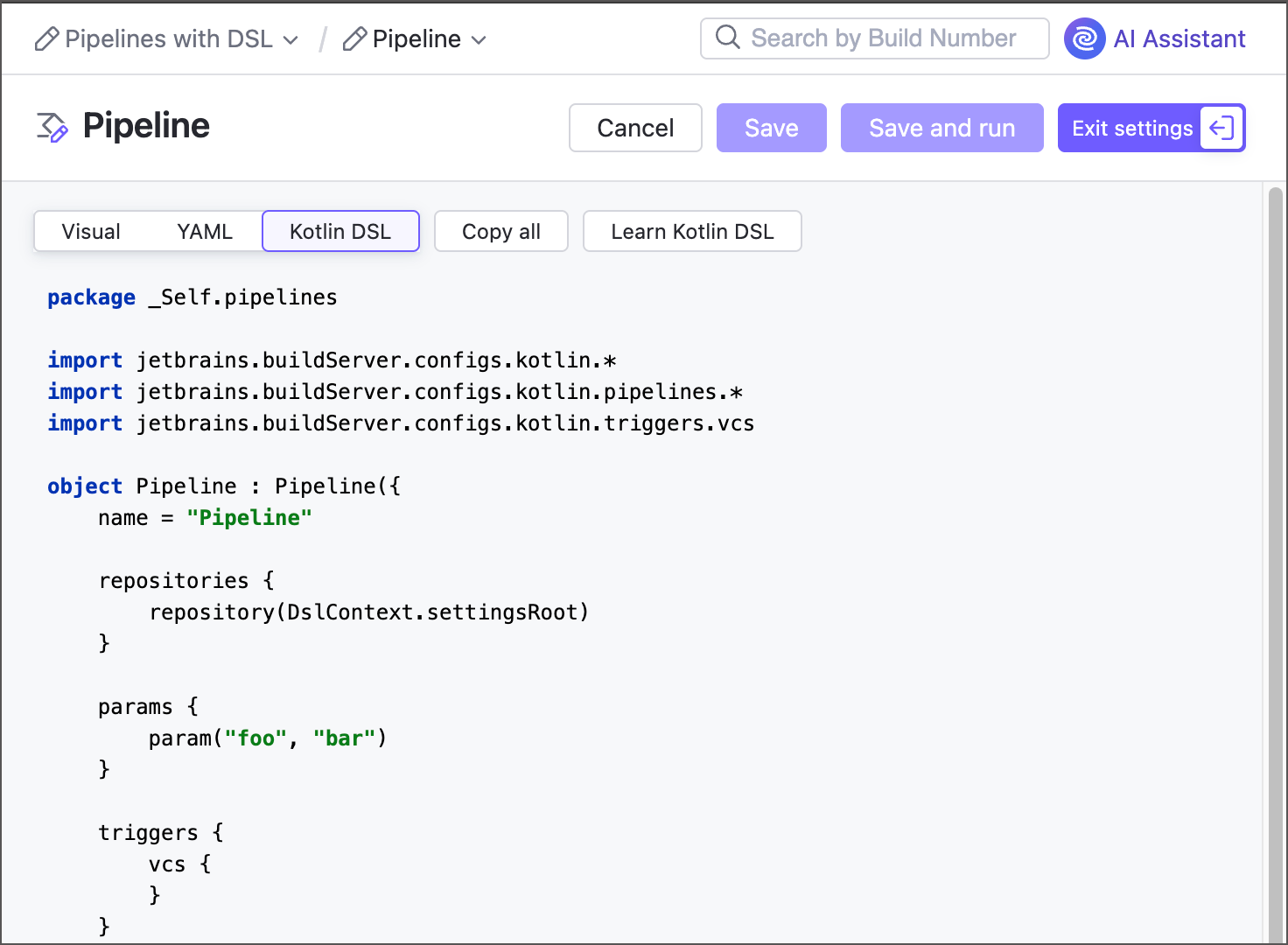 DSL in pipelines