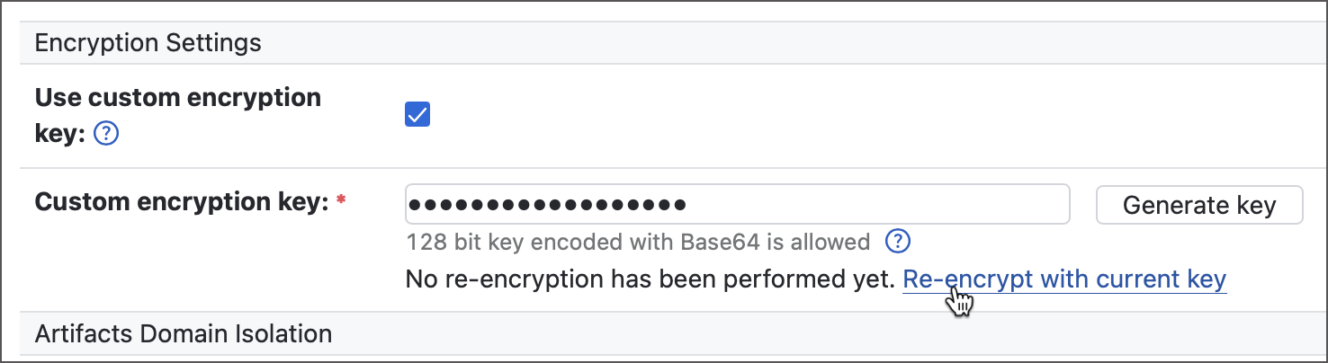 Start reencryption