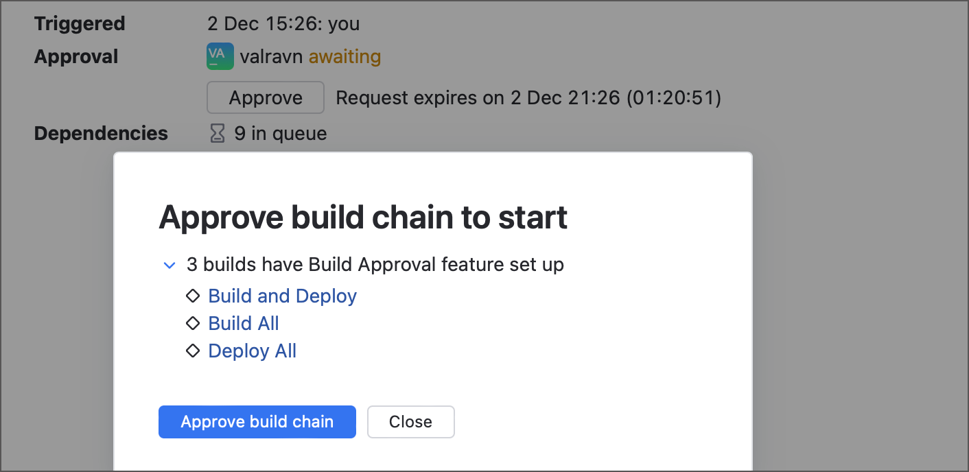 Approve chain Approve chain
