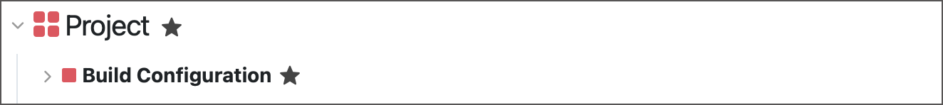 Red project and configuration icons Red project and configuration icons