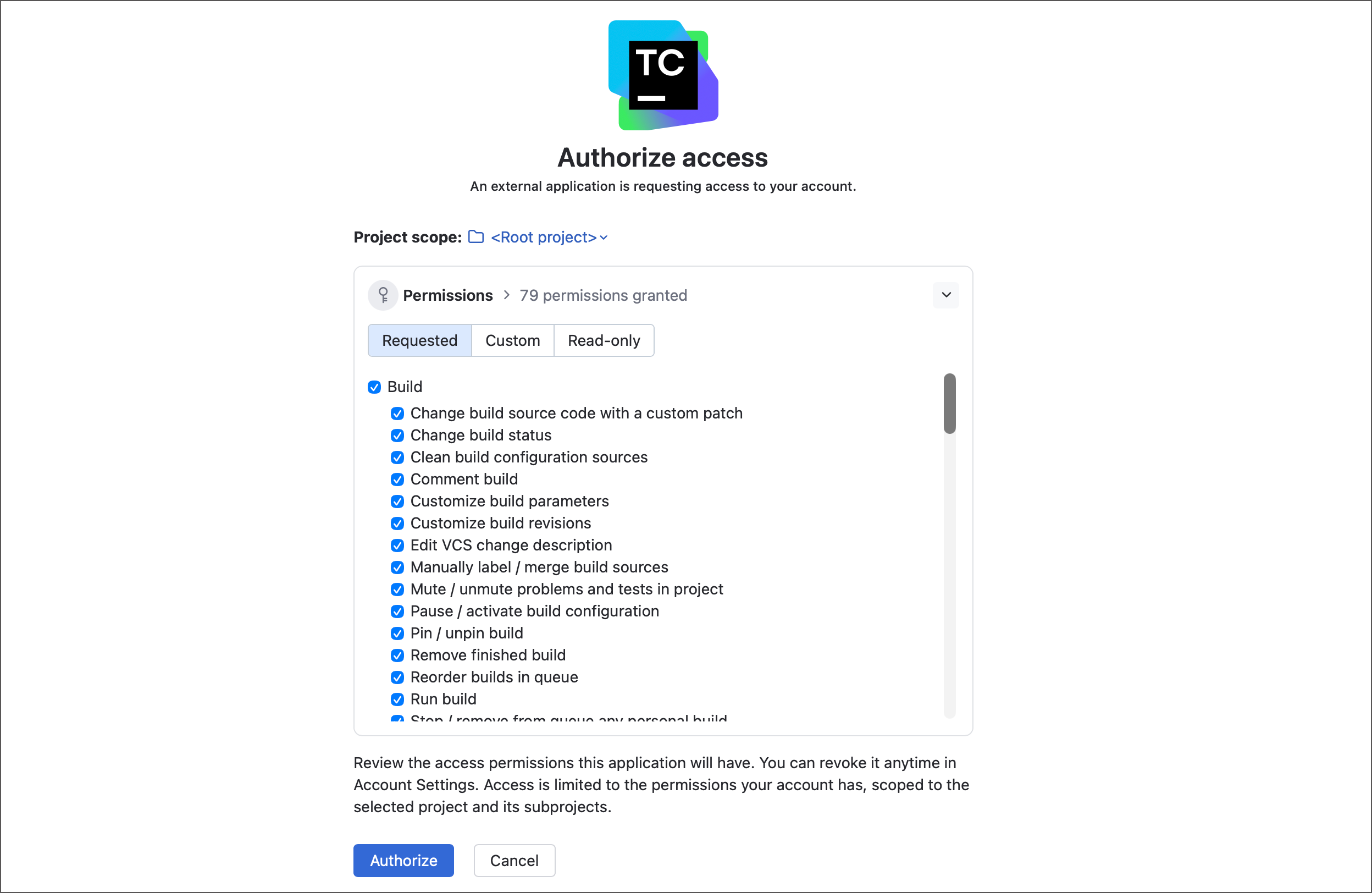 MCP OAuth permission selector MCP OAuth permission selector