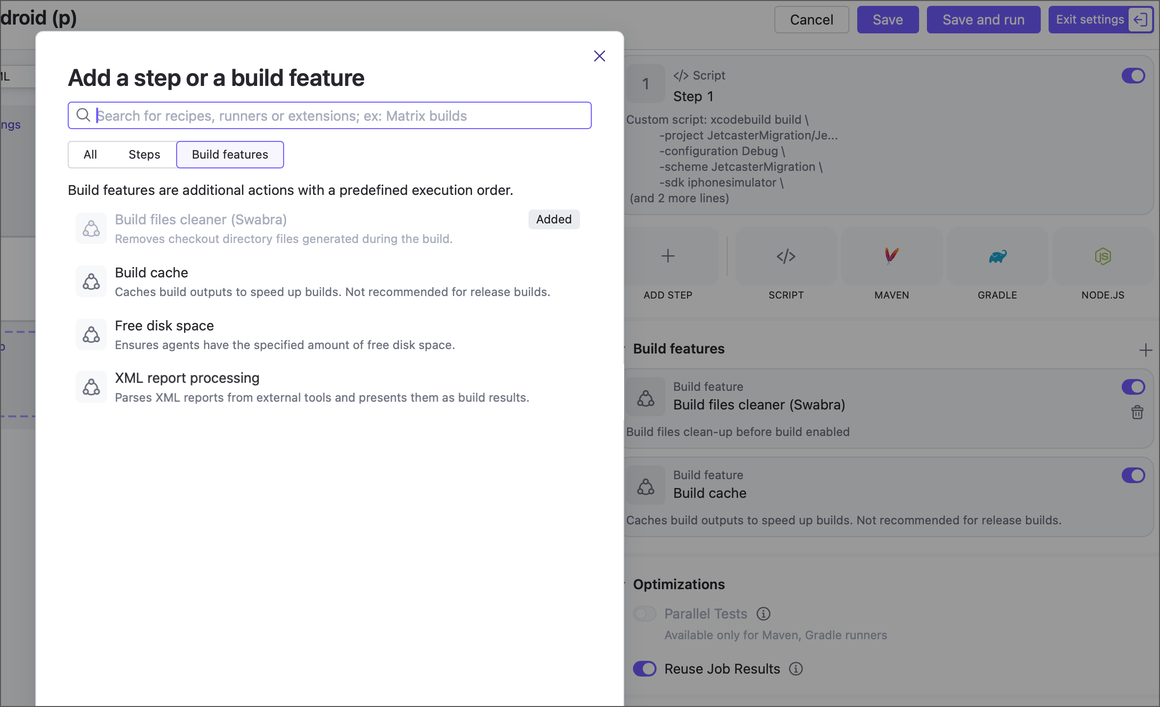 Build features in pipelines Build features in pipelines