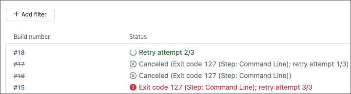 Retry failed dependencies