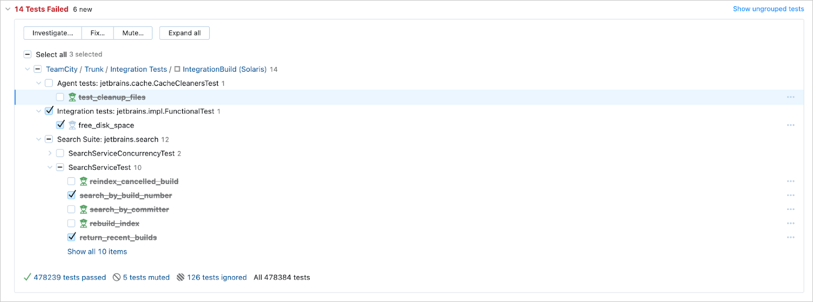 Tree mode for tests Tree mode for tests
