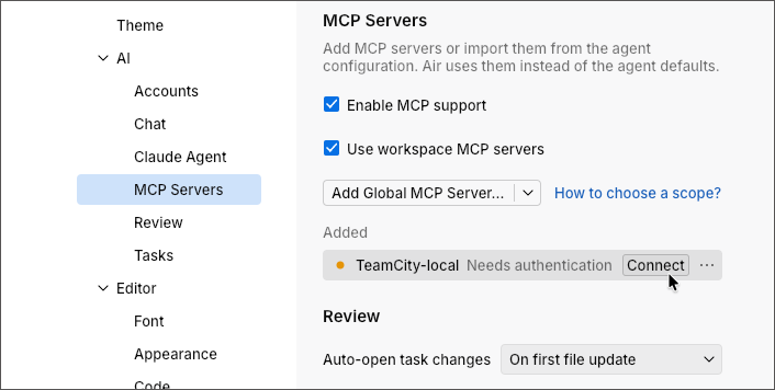 OAuth authentication for TeamCity MCP OAuth authentication for TeamCity MCP