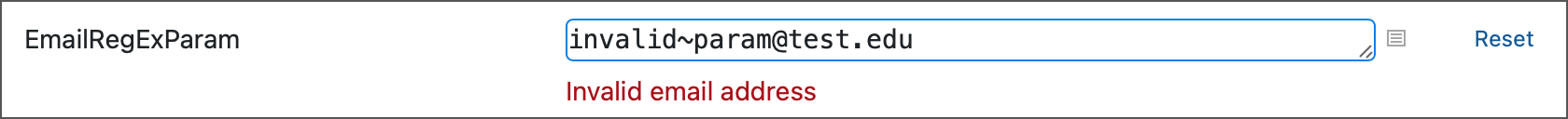 RegEx Parameter RegEx Parameter