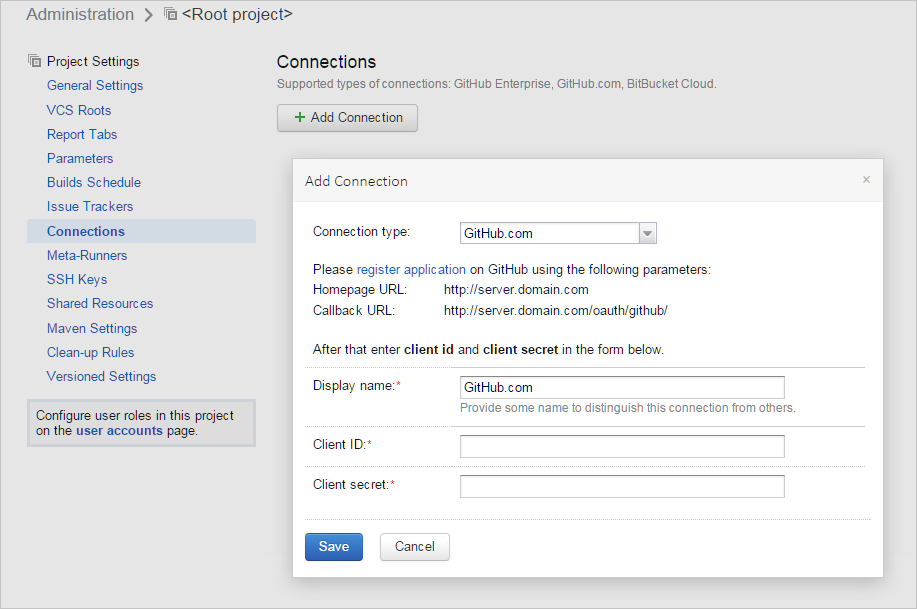 Adding a GitHub connection Adding a GitHub connection