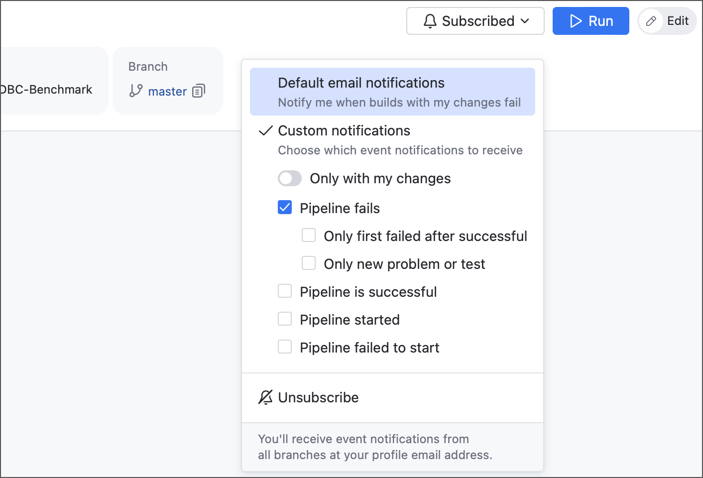 Subscribe to notifications