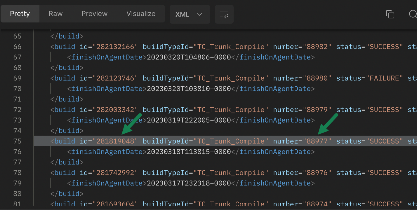 Public build number of a build Public build number of a build