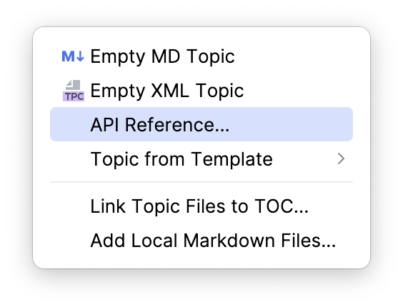 Add API Reference Add API Reference