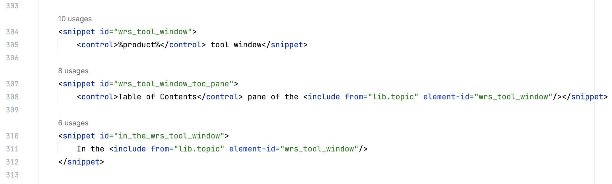 Element with id usages Element with id usages