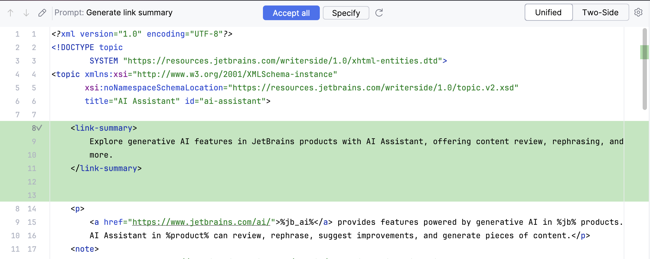 Generate link summary Generate link summary