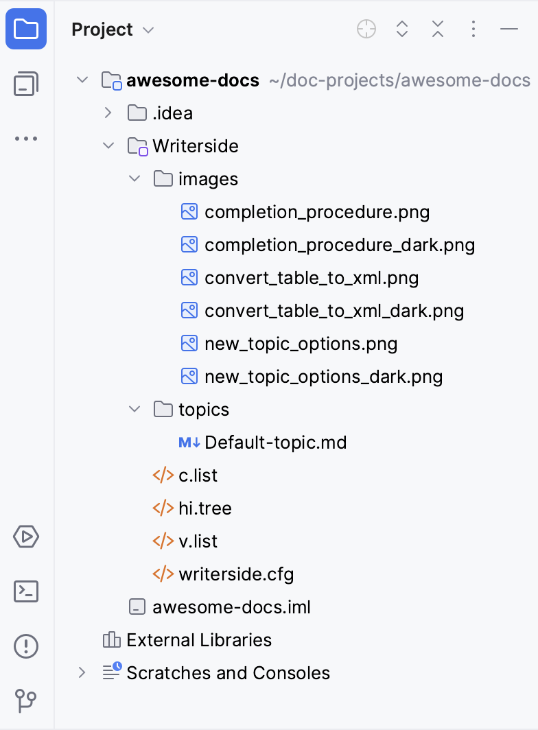 Typical project structure Typical project structure