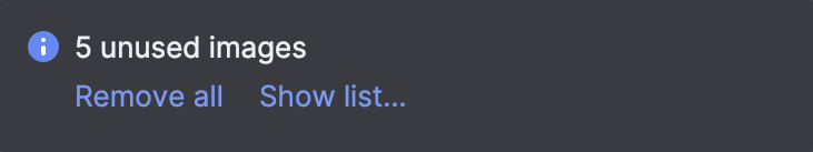 Unused images Unused images