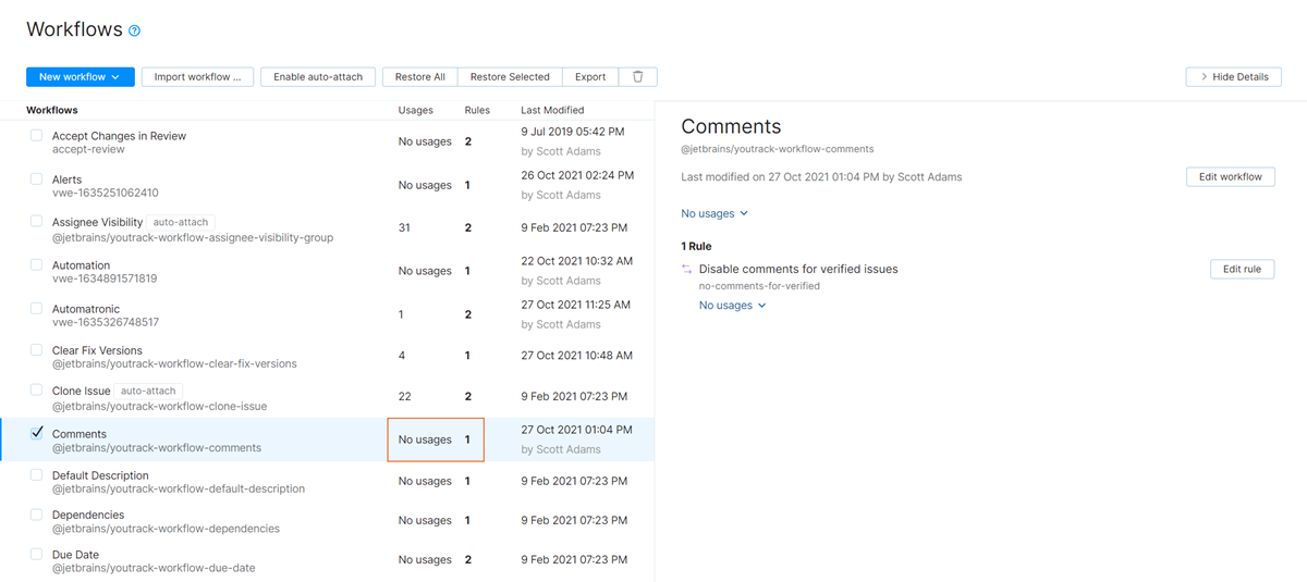 Activate workflow rule no usages. Activate workflow rule no usages.