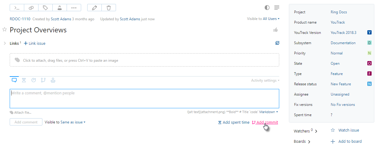 Add commit manually Add commit manually