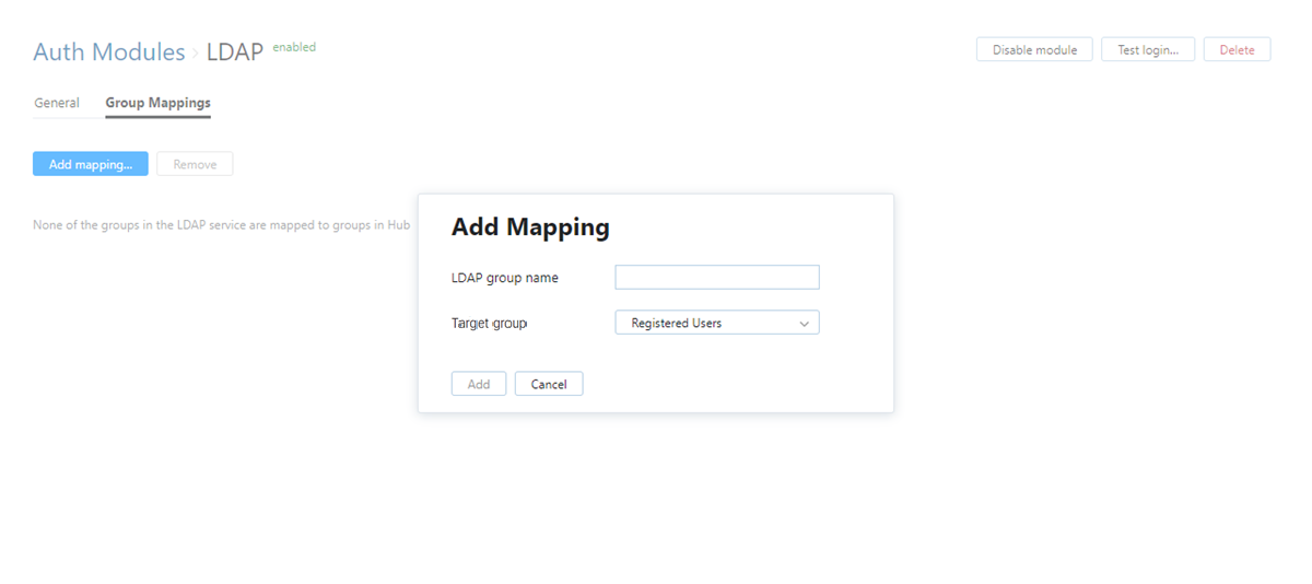 add LDAP group mapping add LDAP group mapping