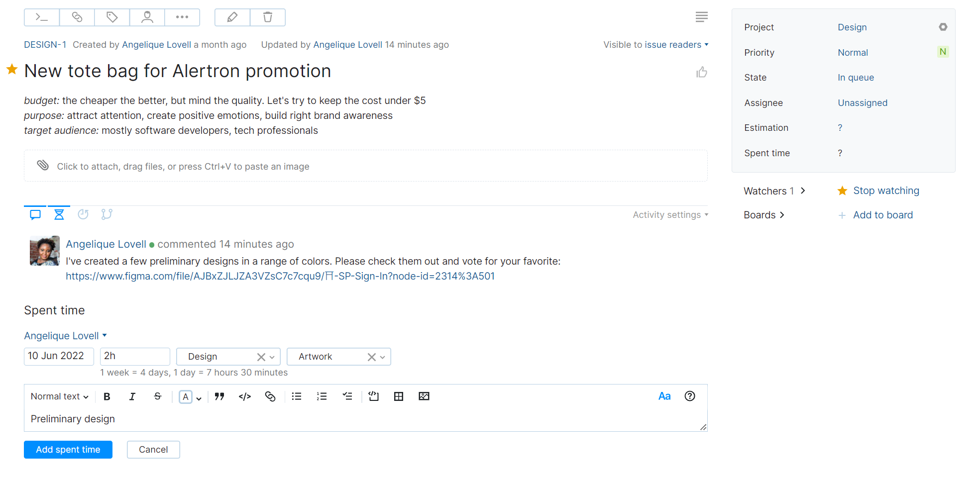 Add spent time Add spent time