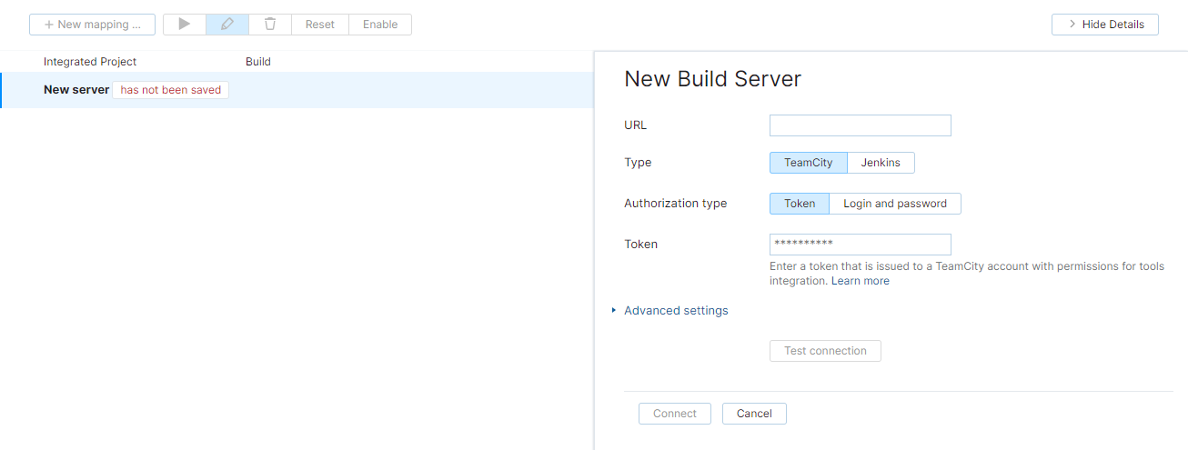 add TeamCity server add TeamCity server