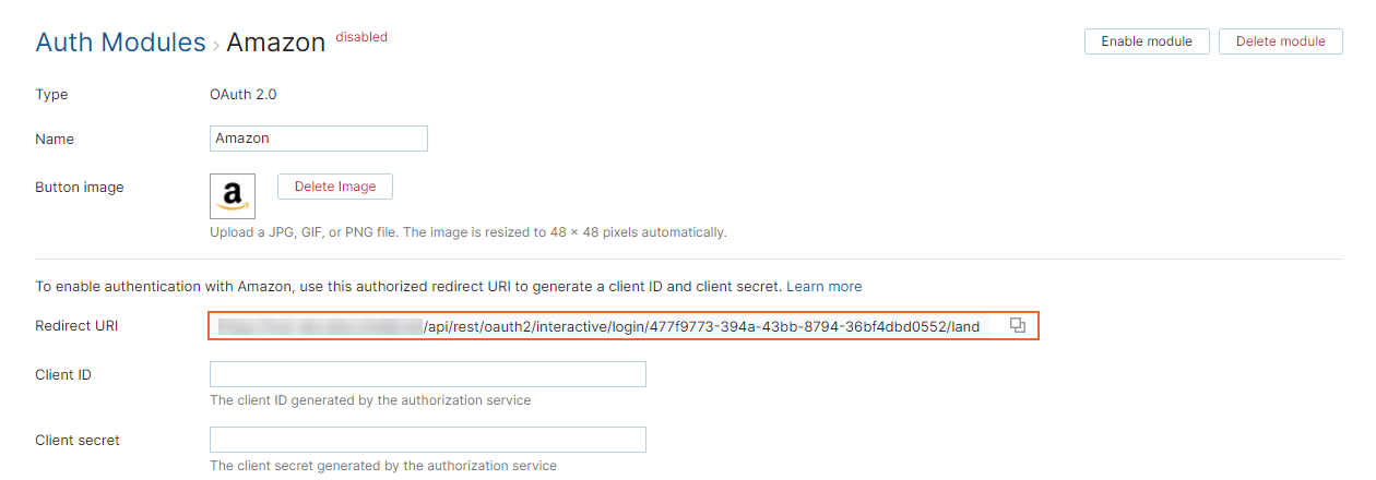 Amazon auth module Amazon auth module