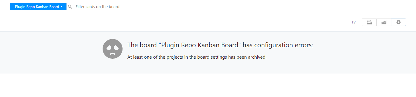 Agile board with configuration error. Agile board with configuration error.
