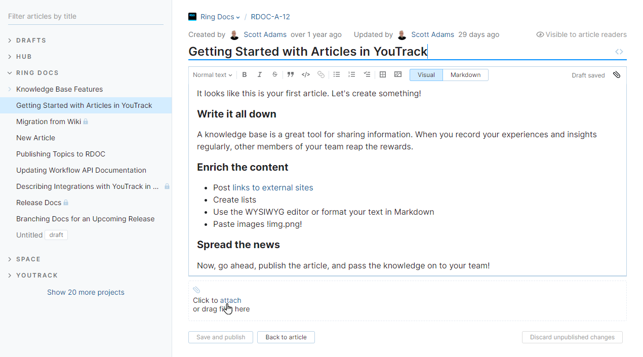 Browse and attache files to article. Browse and attache files to article.