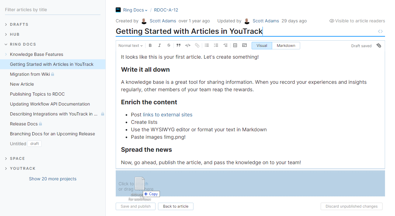 Drag files to drop zone. Drag files to drop zone.