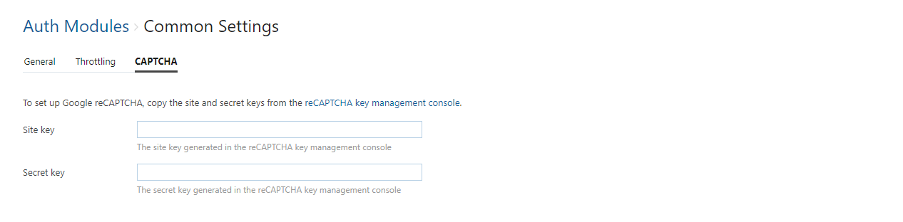 Auth module common settings captcha Auth module common settings captcha