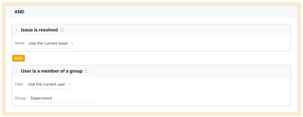 The AND building block in the set of prerequisites for a workflow rule. The AND building block in the set of prerequisites for a workflow rule.