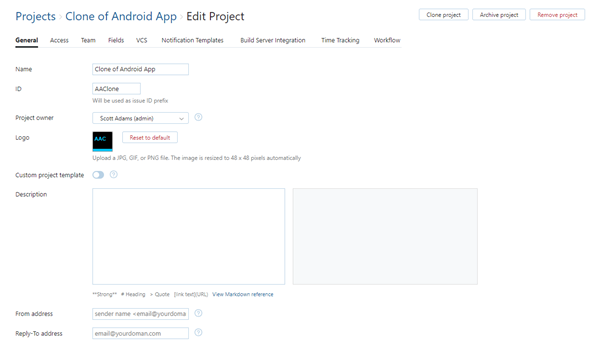 cloned project cloned project