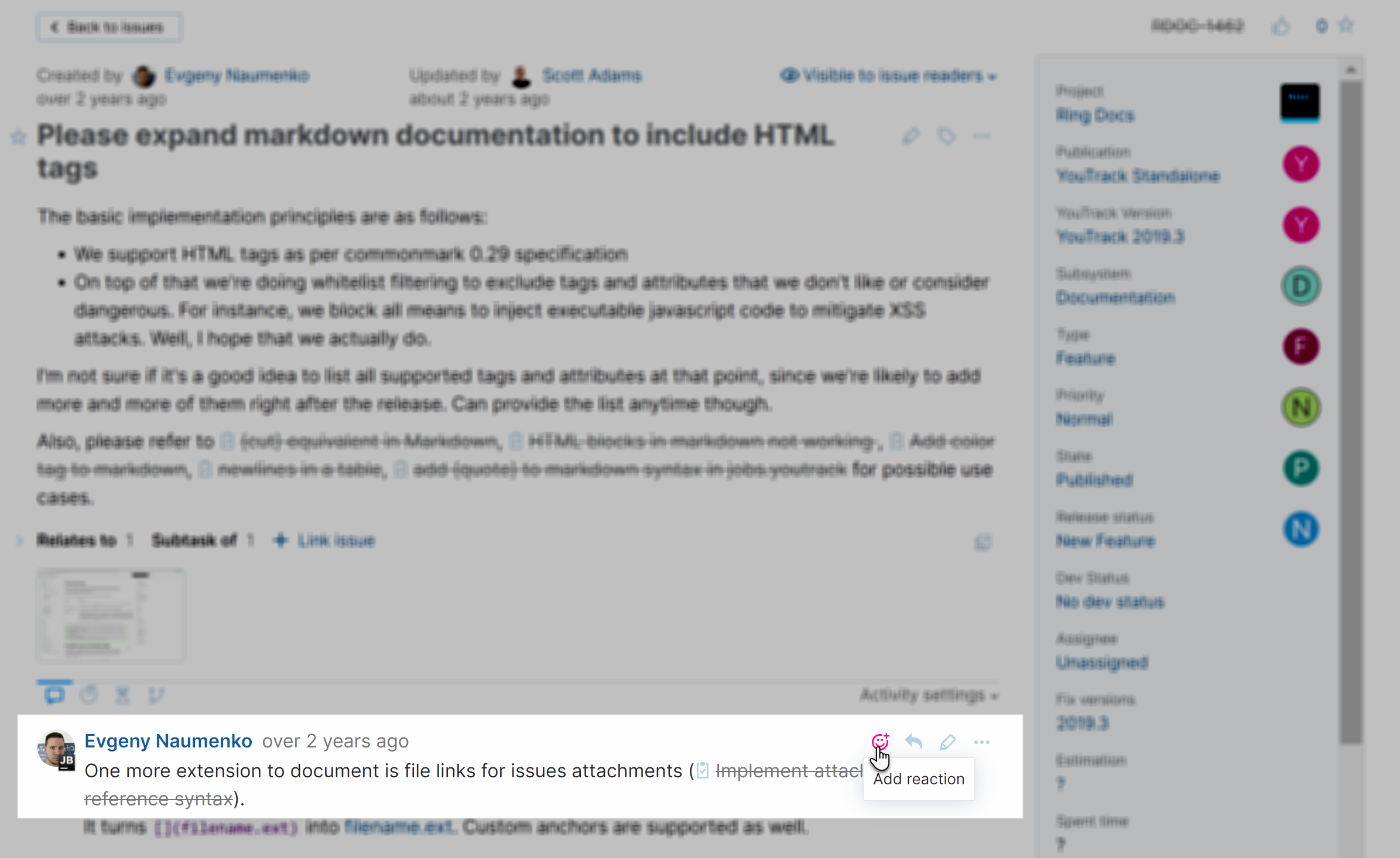 Comment toolbar Comment toolbar