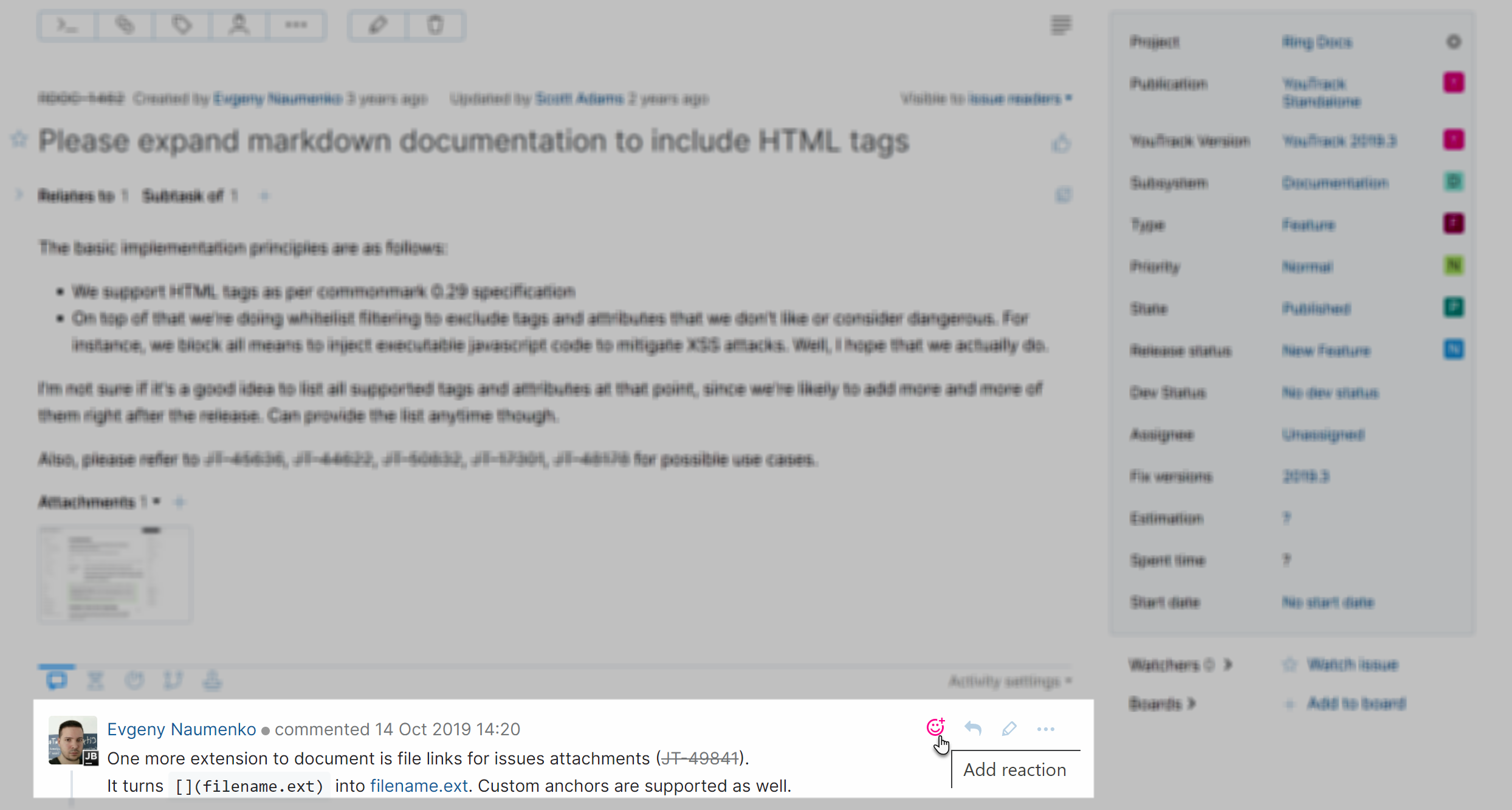 Comment toolbar Comment toolbar
