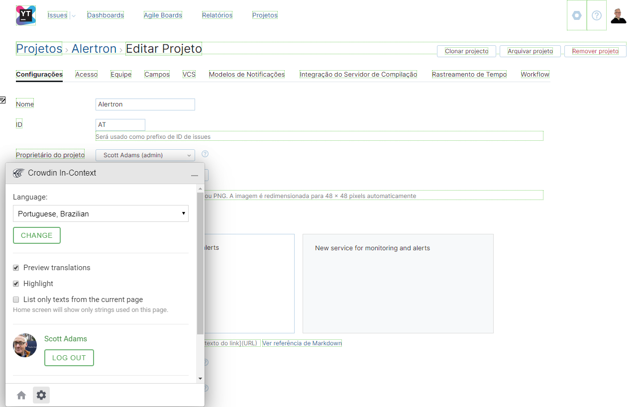 Crowdin in-context translation menu. Crowdin in-context translation menu.