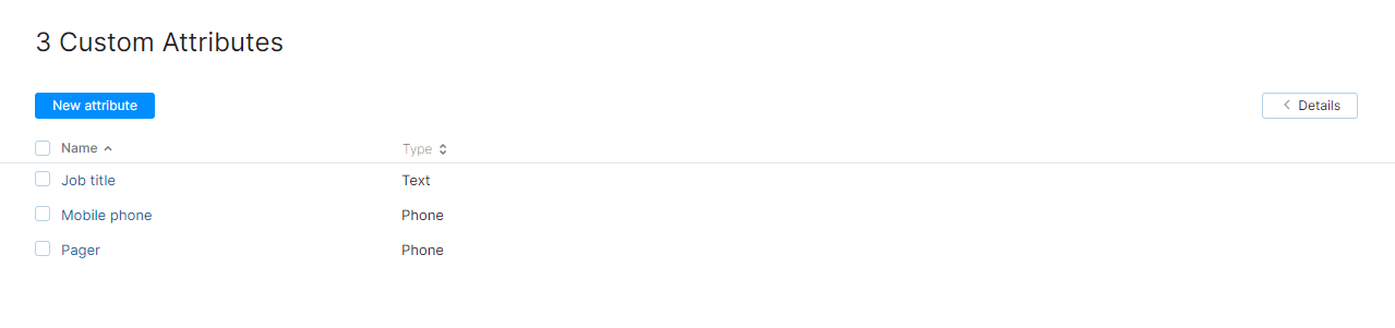 Custom attributes list in YouTrack. Custom attributes list in YouTrack.