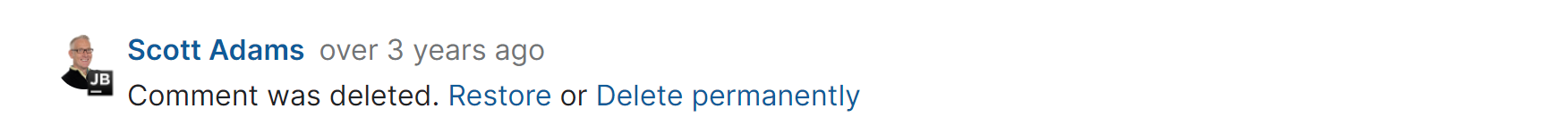 The placeholder for a deleted comment. The placeholder for a deleted comment.