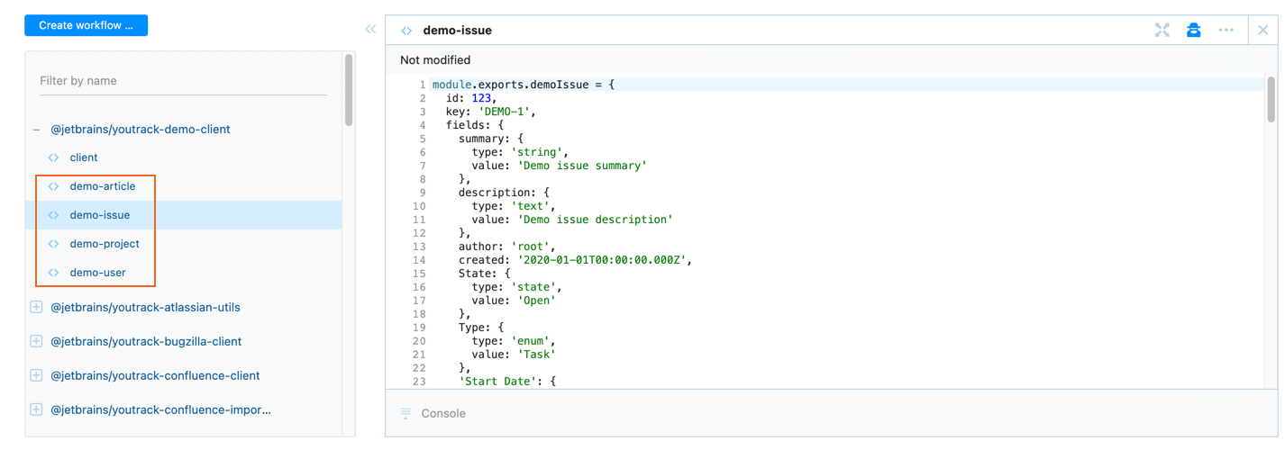 Data for the demo client Data for the demo client