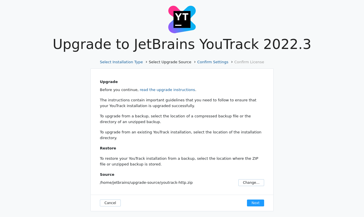 Select a source for upgrade Select a source for upgrade